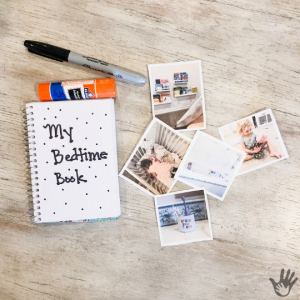 Visual schedule and book for bedtime routine
